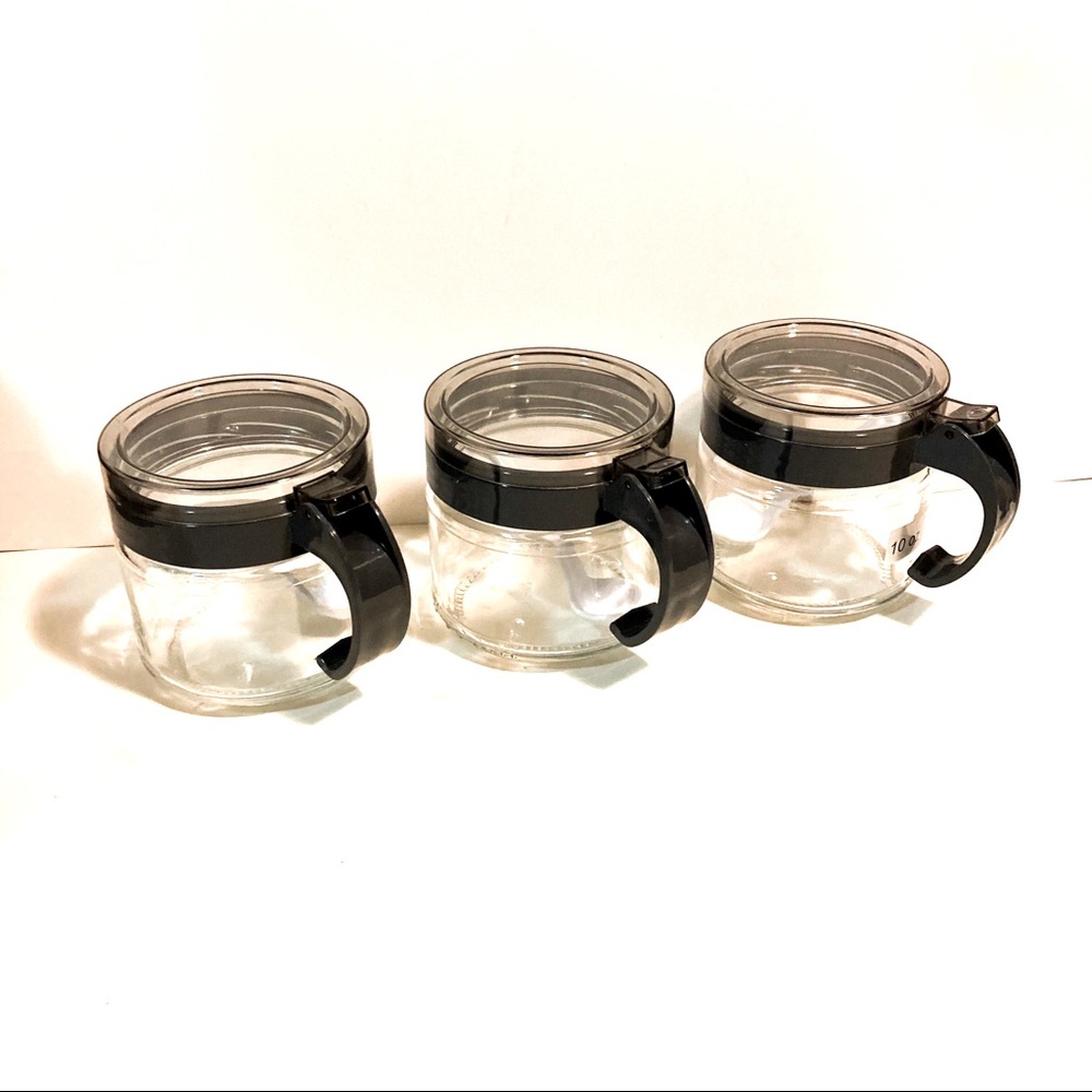 Food/Tea/Spices 3 Jars with Lid and Spoons